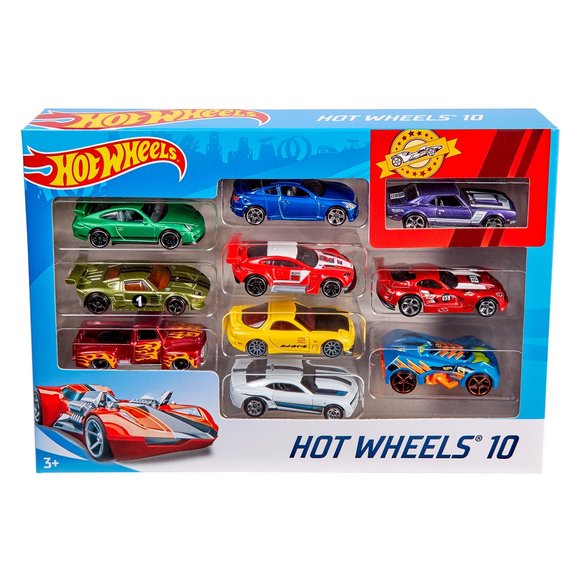 Coffret 10 petites voitures Hot Wheels
