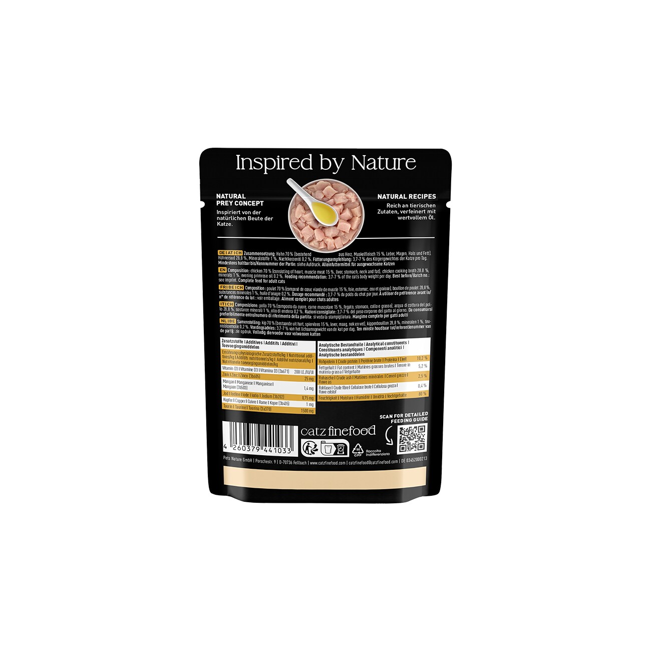Catz finefood Nassfutter Katze Pure Adult Huhn 16x85 g