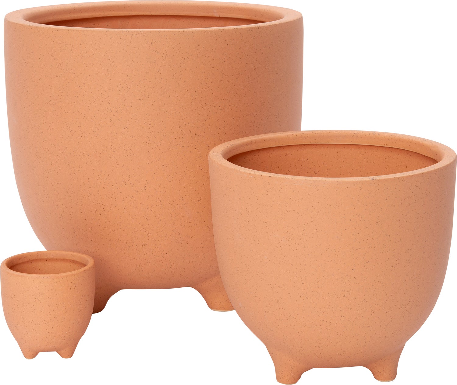 Intratuin bloempot op poten Sieb licht terracotta D 7 H 7 cm