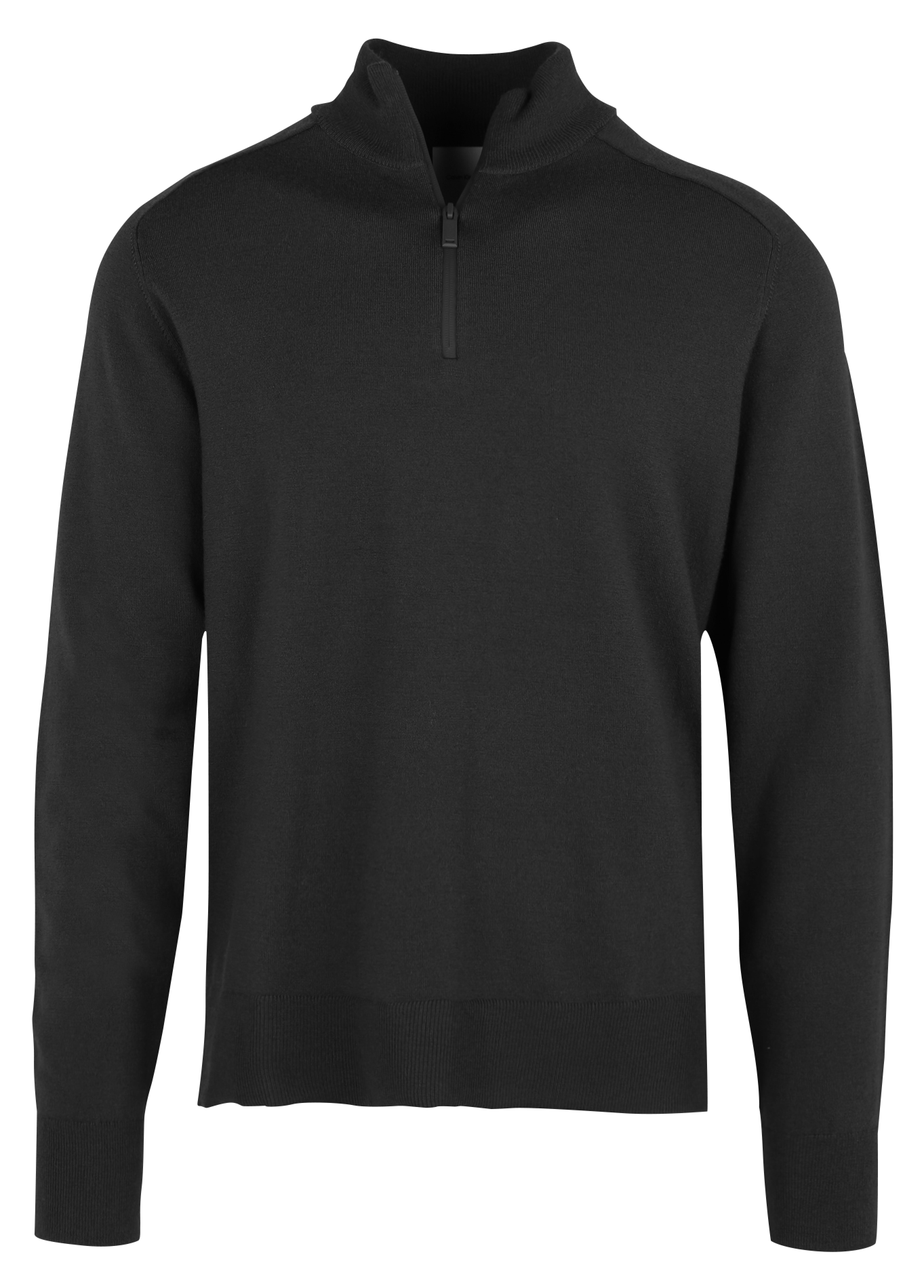 Pull col zippé droit en laine mélangée | Gris