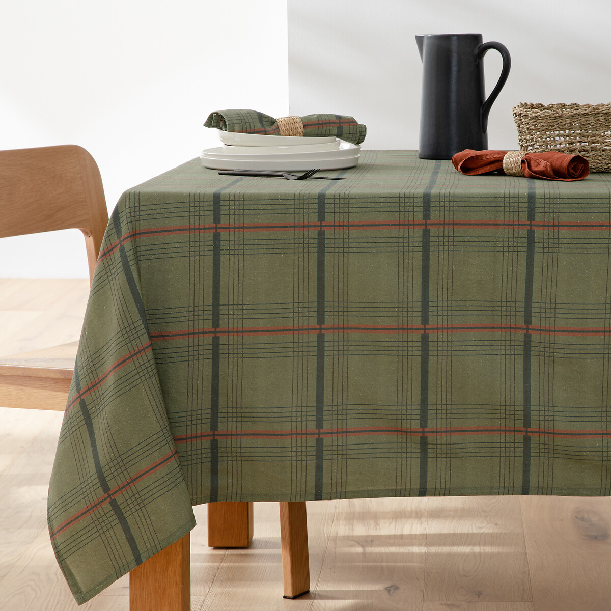 LA REDOUTE INTERIEURS<br>Toalha de mesa xadrez de linho/algodão Baymore
