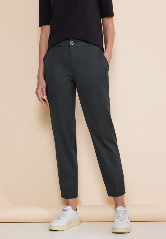 Casual Fit Chinohose - dark stone grey