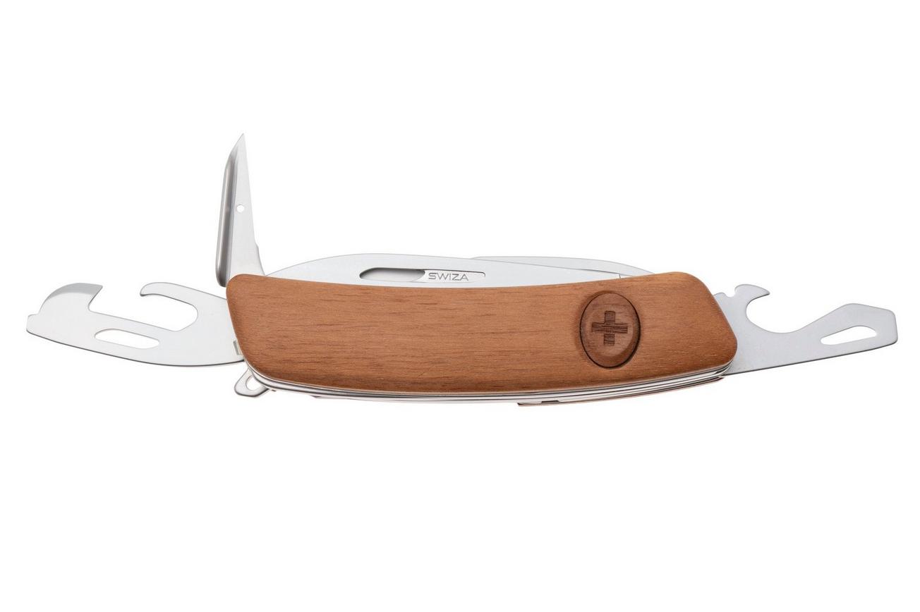 Swiza D08 R AM, KNR.0126.6300, Walnut, Zwitsers zakmes, 8 tools