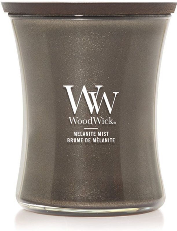 Woodwick - Hourglass Medium - Geurkaars - Antraciet - 60 branduren