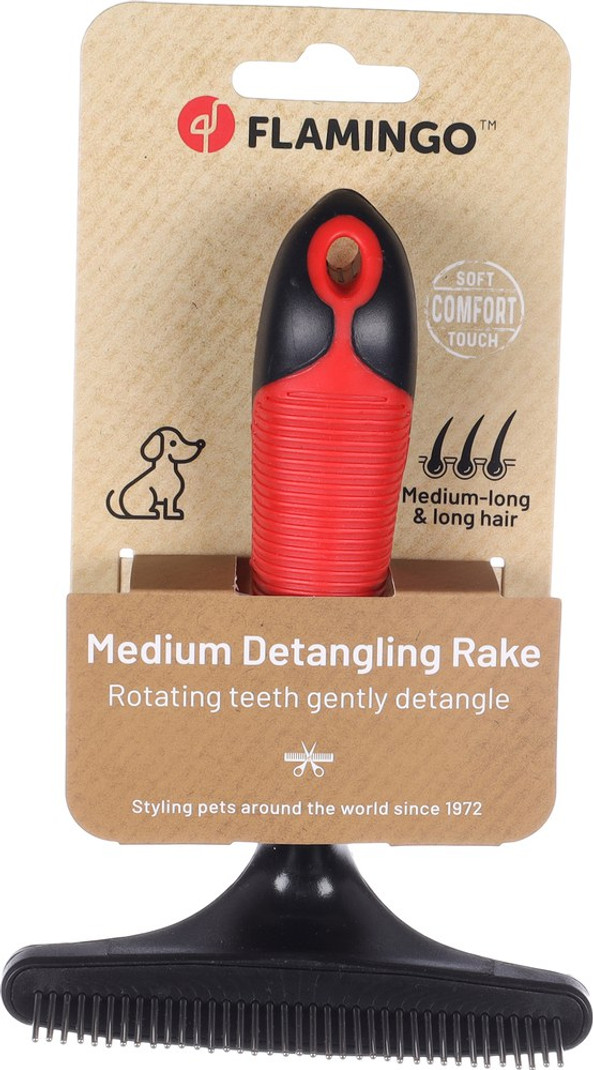 Flamingo f-1030234 - Râteau pour sous-poil rotatives Fin Premium Care