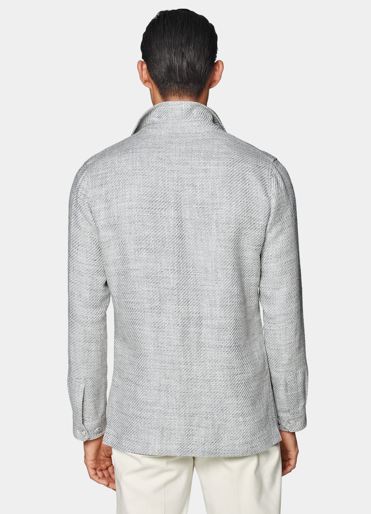 Veste chemise coupe Relaxed gris clair