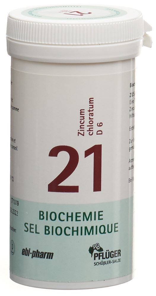 PFLUEGER Nr 21 Zincum chloratum Tabl 6 D 100 g