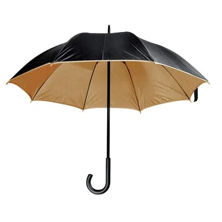Macma Luxuriöser Regenschirm mit doppelter Bespannung, schwarz-braun