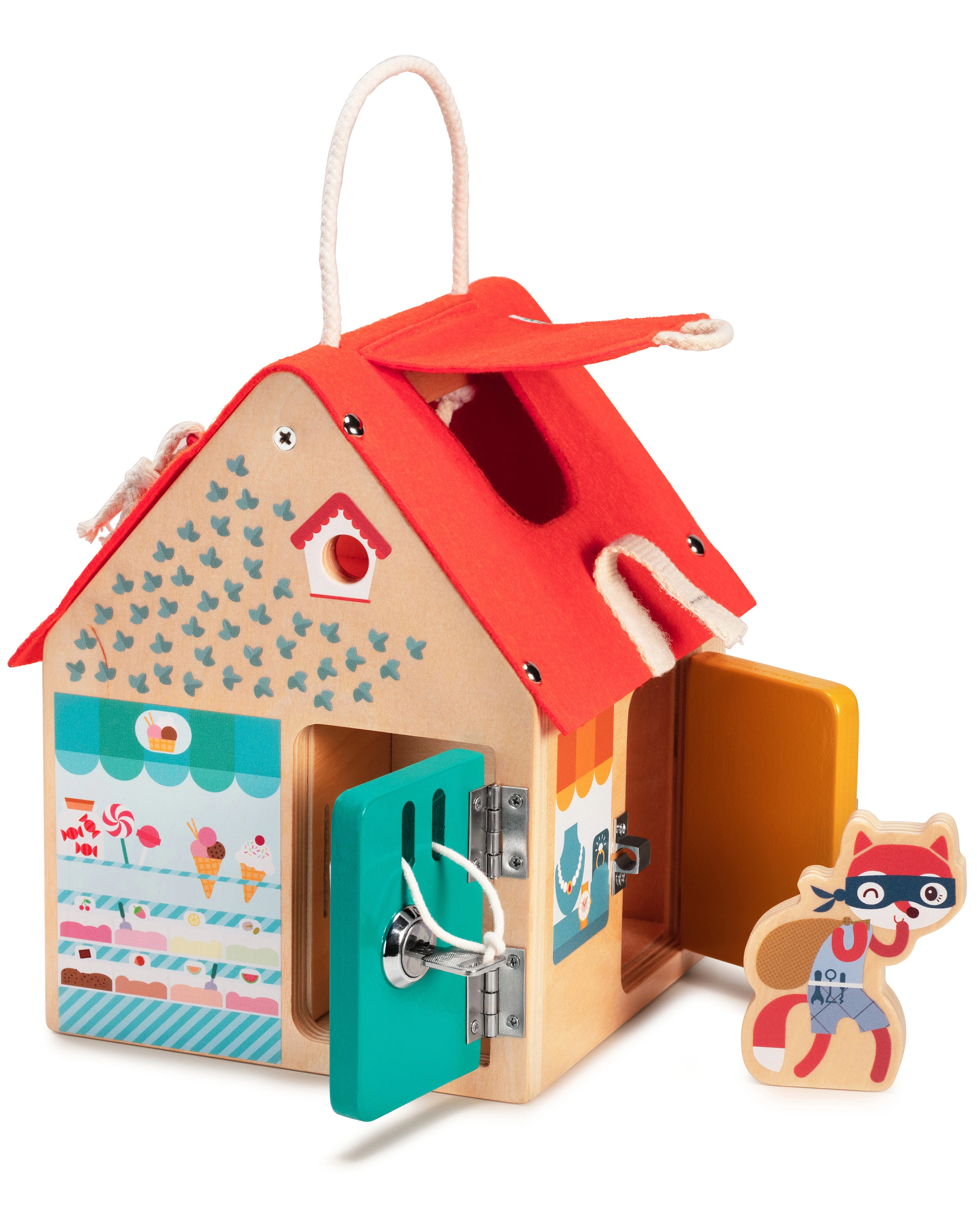 Aktivitätsspielzeug LERNHAUS MIT SCHLÖSSER aus Holz