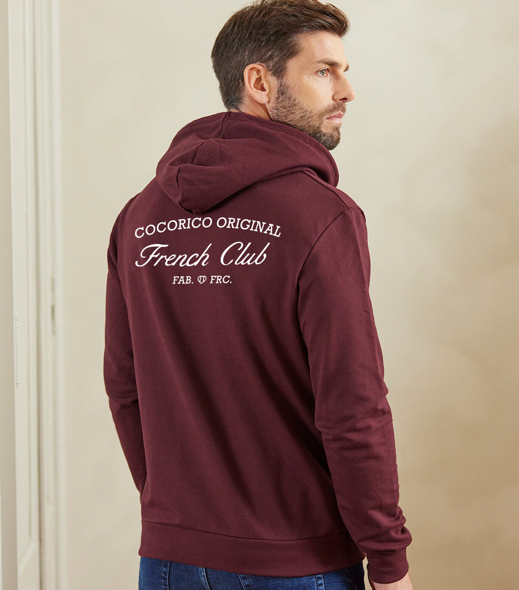 Sweat à capuche Homme Bordeaux - French Club