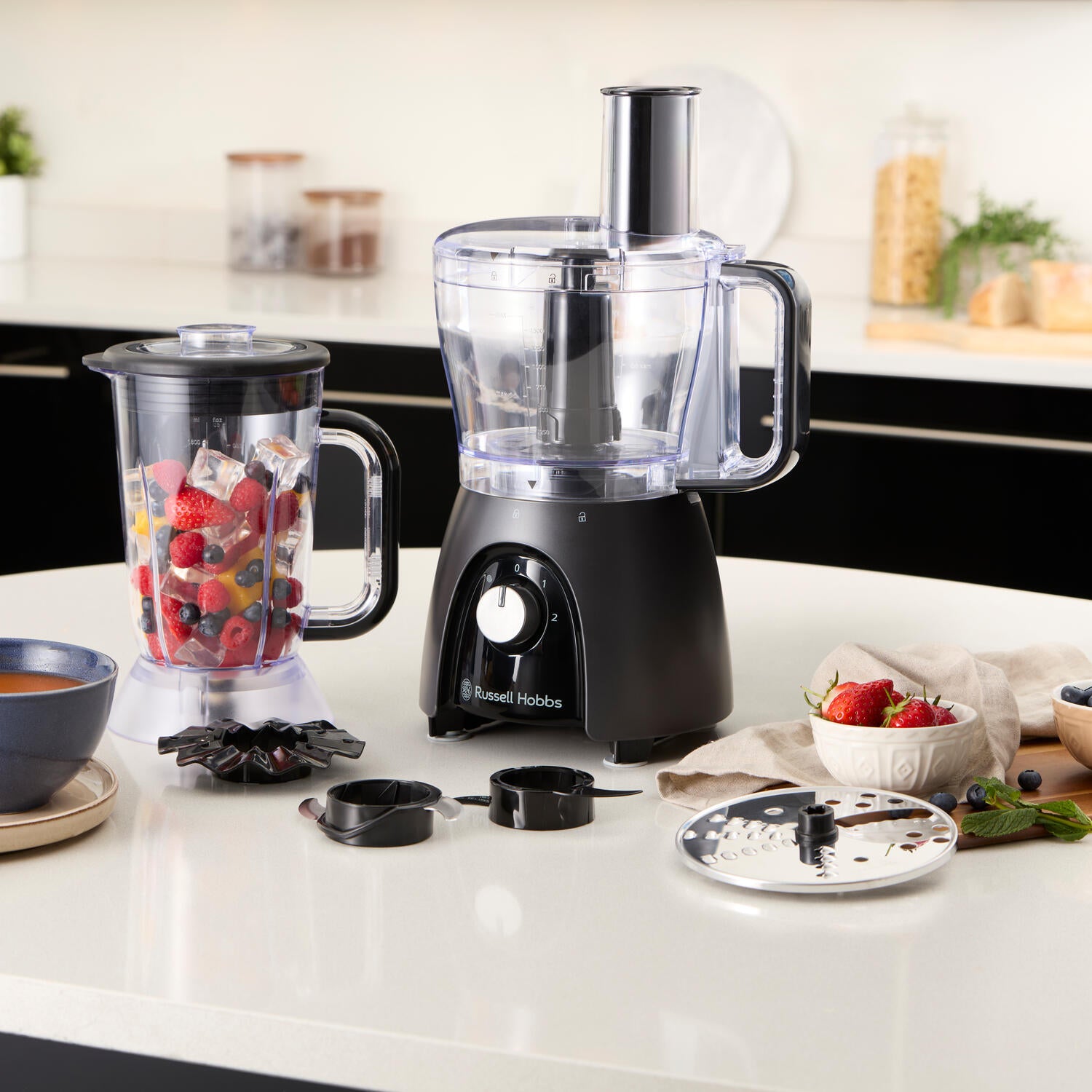 Russell Hobbs  2-i-1 Food Processor + Blender - Matte Charcoal