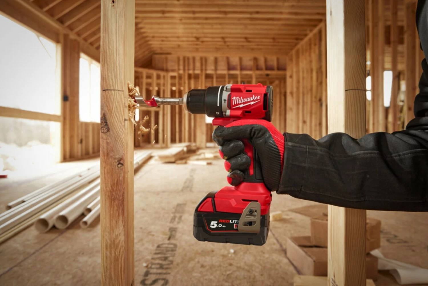 Milwaukee M18 BLPDRC-502C 18V Li-Ion accu klopboor- /schroefmachine set (2x 5.0Ah accu) in koffer