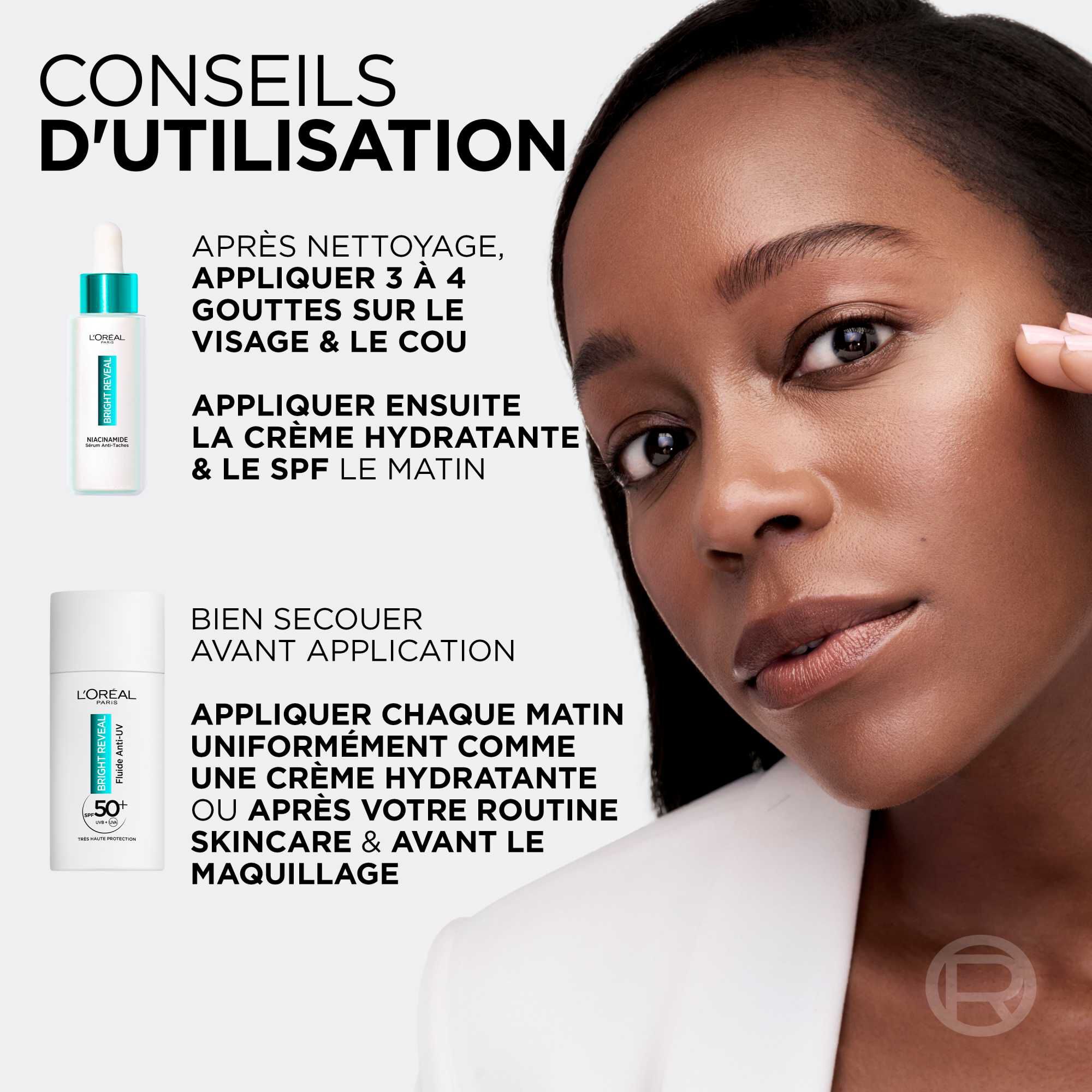 Routine Visage Anti-Taches Niacinamide Bright Reveal - L'Oréal Paris