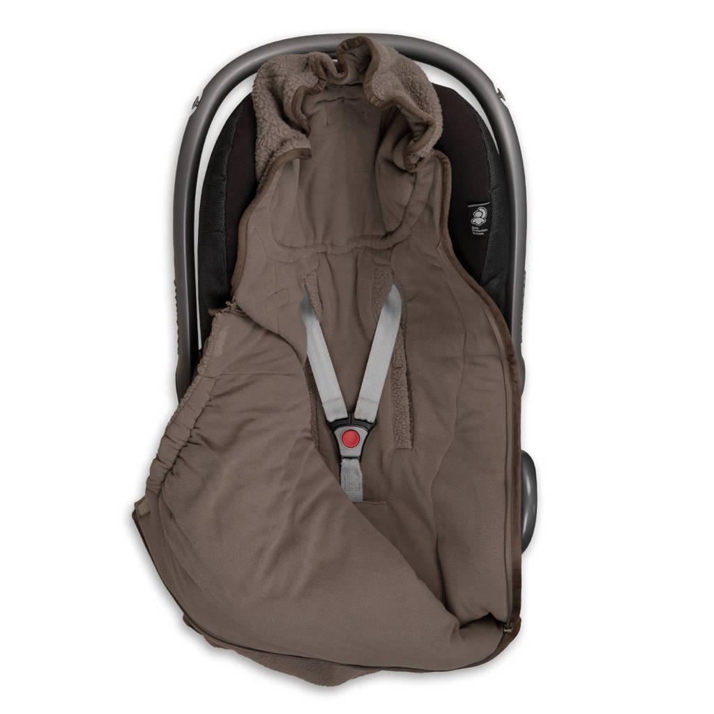 autostoel voetenzak teddy fleece bruin
