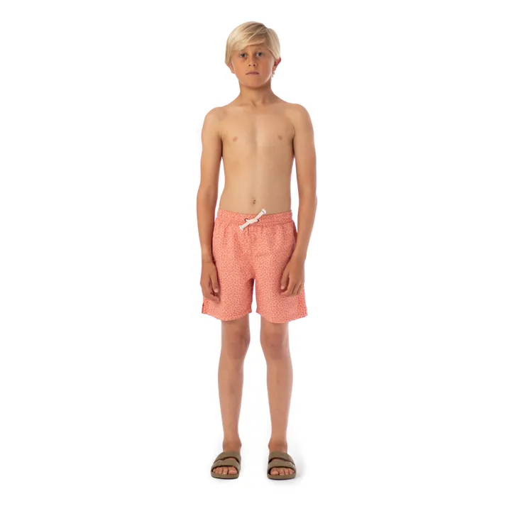 Piupiuchick Short de Bain Léopard Matière Recyclée | Rose pêche