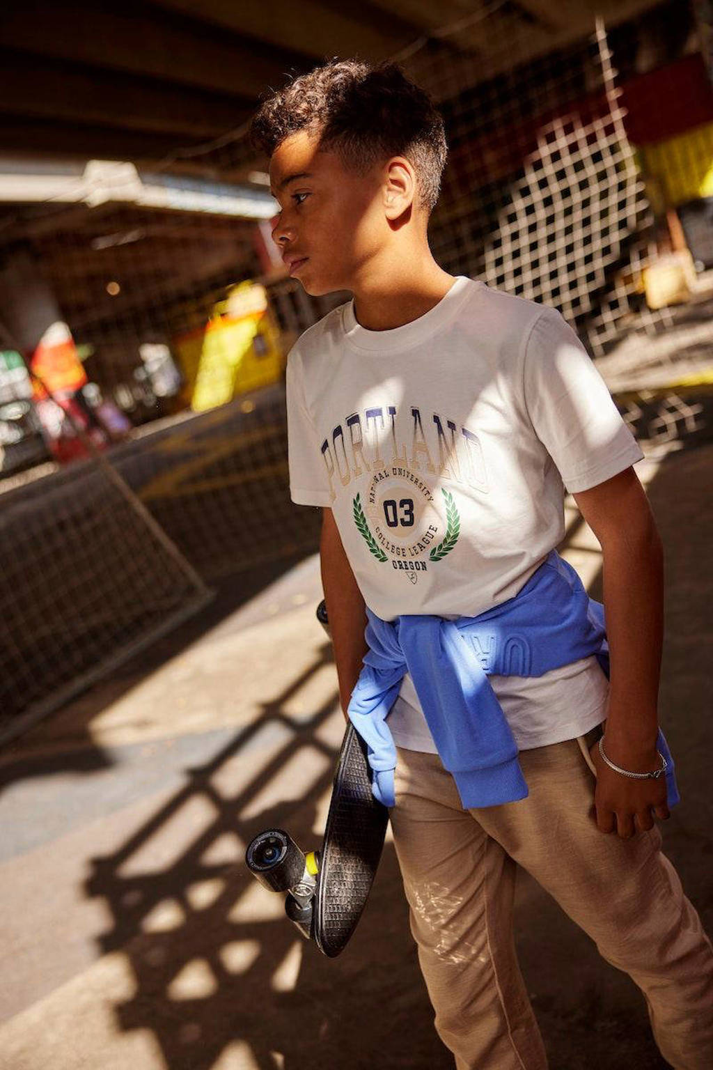 ONLY T-shirt KOBNIKKI met printopdruk wit