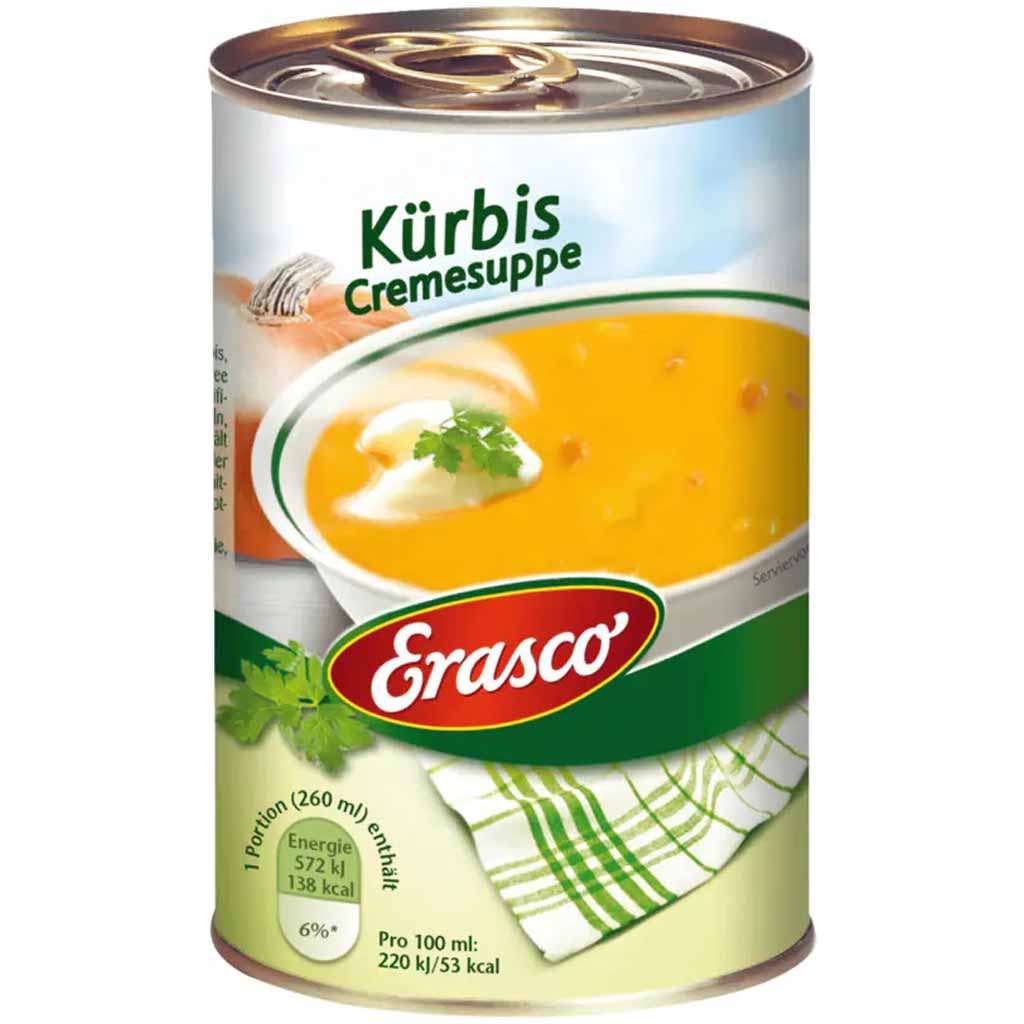 Erasco Suppen Kürbis Cremesuppe 390ml MHD:30.12.27