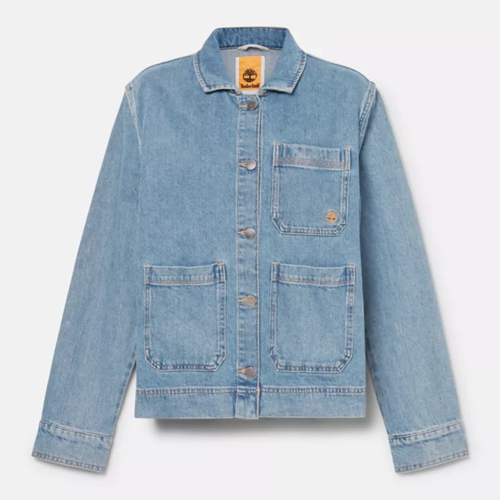 Veste Chore en denim avec technologie Refibra pour femme en bleu