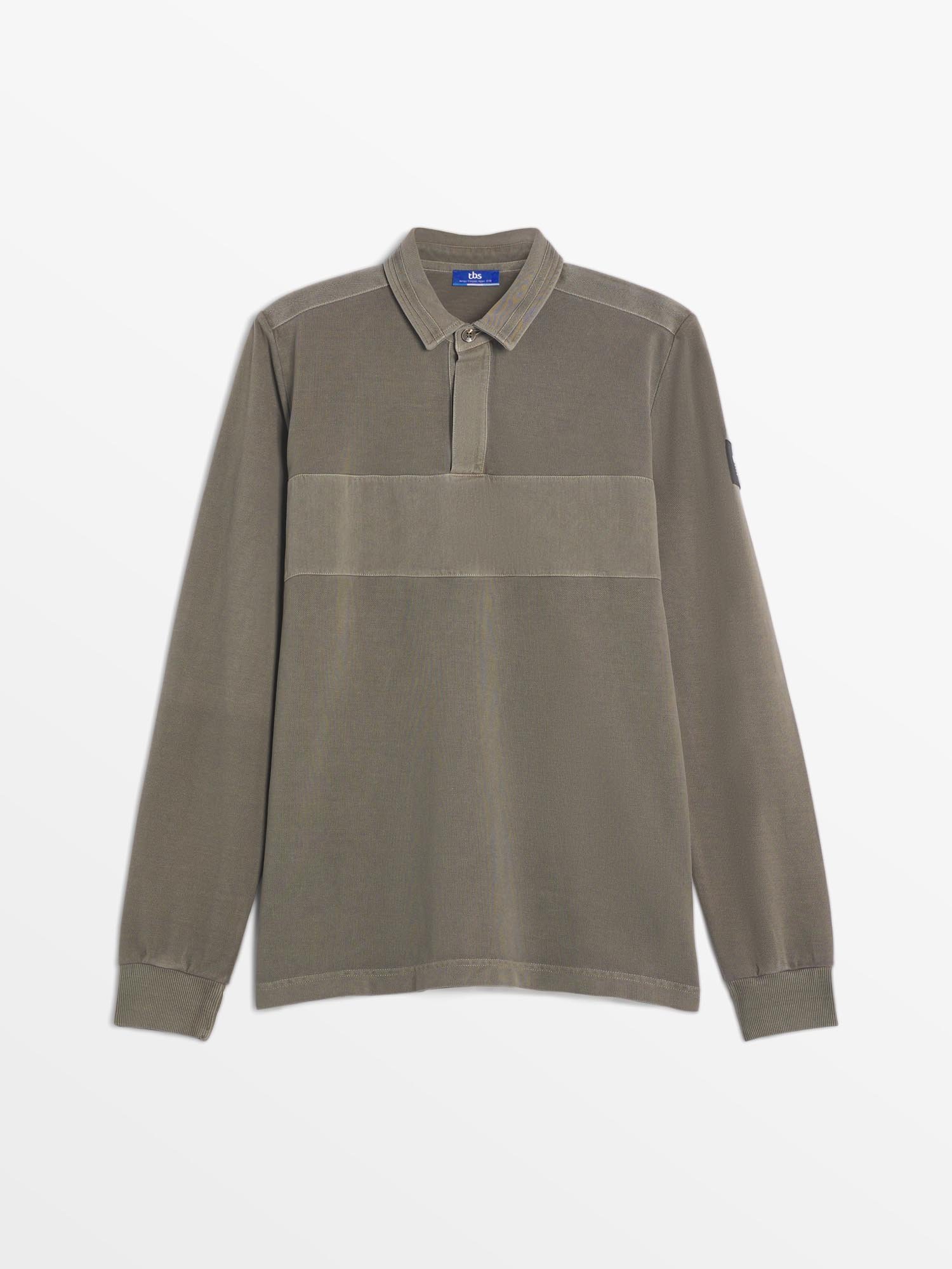 Polo Homme Manches Longues Kaki