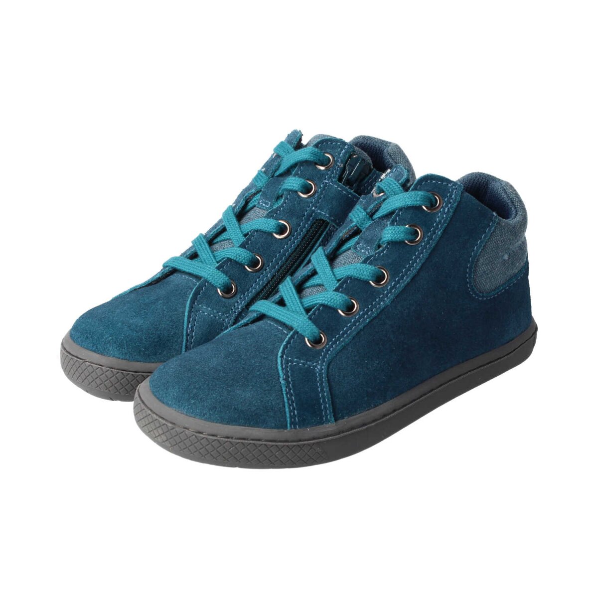 WL32051-222 petrol STAY-HAPPY velours textil laces zipper Weite/W