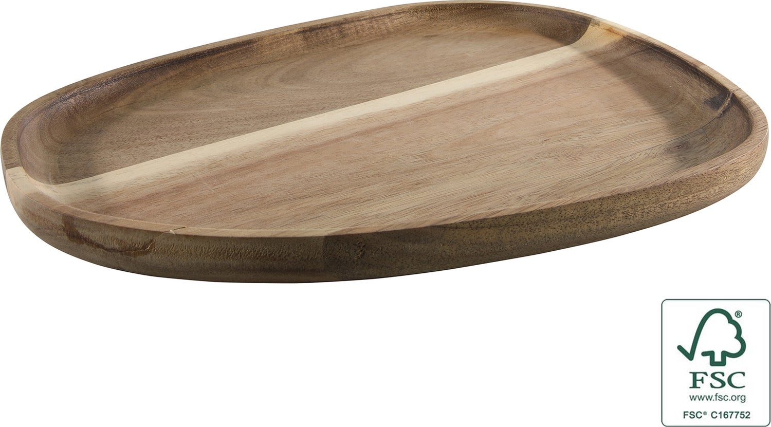 Onderbord acacia naturel 30 x 21,2 x 2 cm