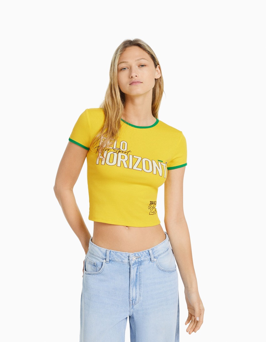Camiseta de manga curta com estampa