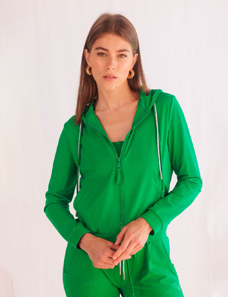 HBT BASICS POP | KIMY HOOD VESTE VERTE