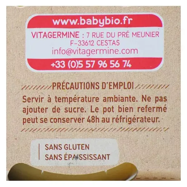 Babybio Frutas em Pote Manga e Maçã Orgânica +4 meses 2 x 130g
