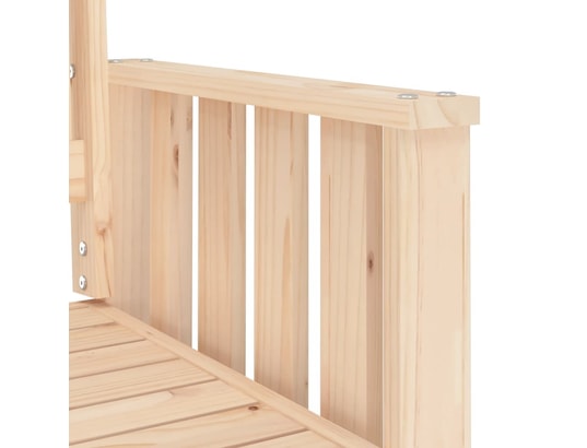 VIDAXL - Banc de jardin avec table 2 places bois de pin massif