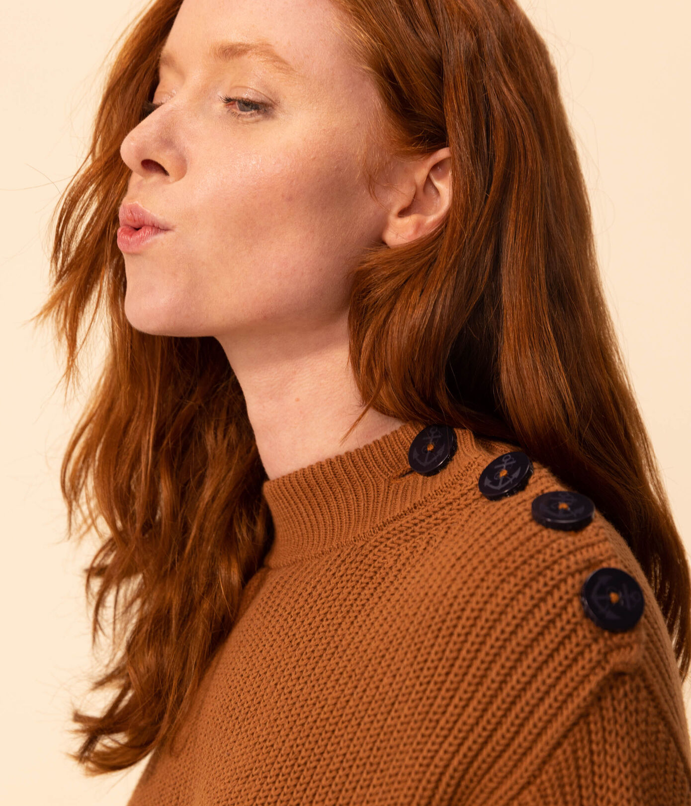 Pull en côte anglaise en coton Femme