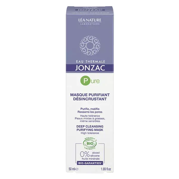 Máscara Esfoliante Purificante Orgânica Jonzac Água Termal Pura 50ml