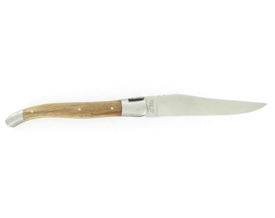 Laguiole 12 cm Feuille de Chêne - Chêne - 2 mitres Couteau de poche par Laguiole en Aubrac