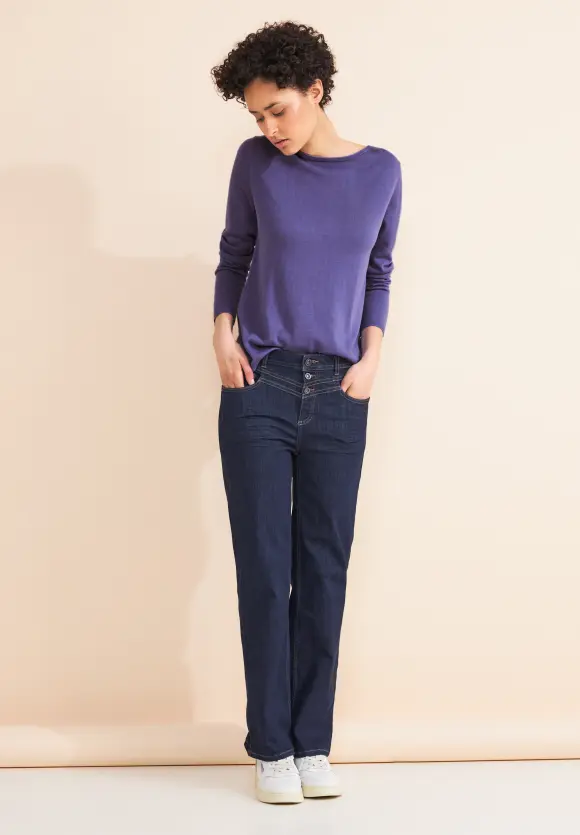 U-Boot Ausschnitt Pullover - elderflower purple