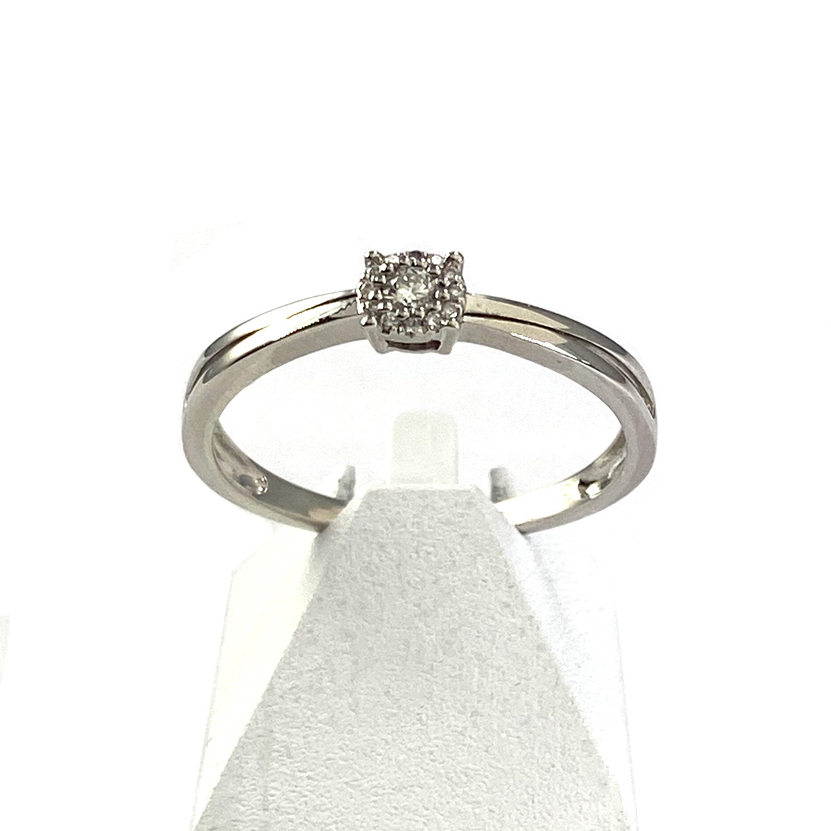 Bague d'occasion or 375 blanc diamants