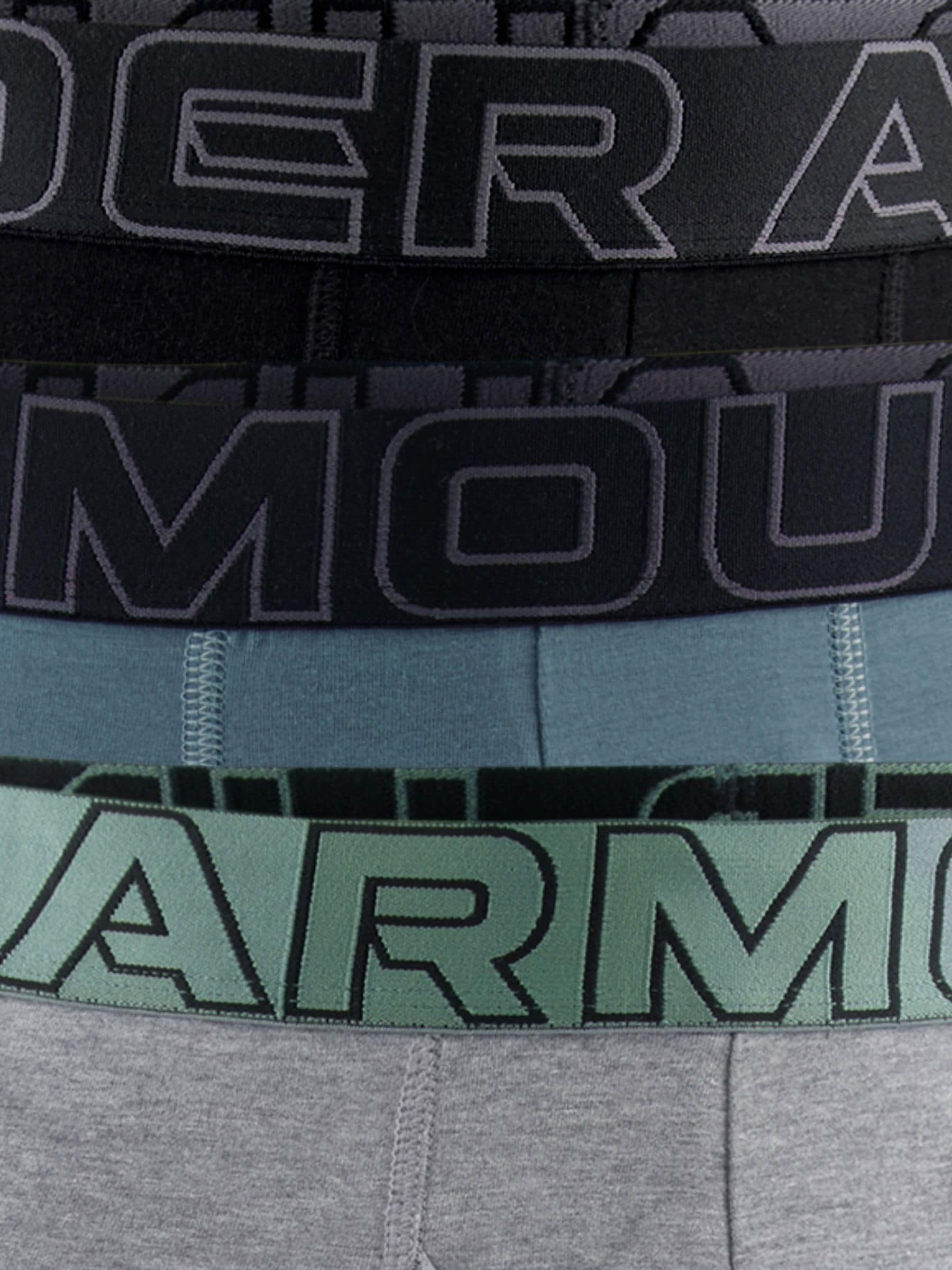 Grijs - Under Armour 100% katoenen Performance Tech 6in Boxer 3 pack