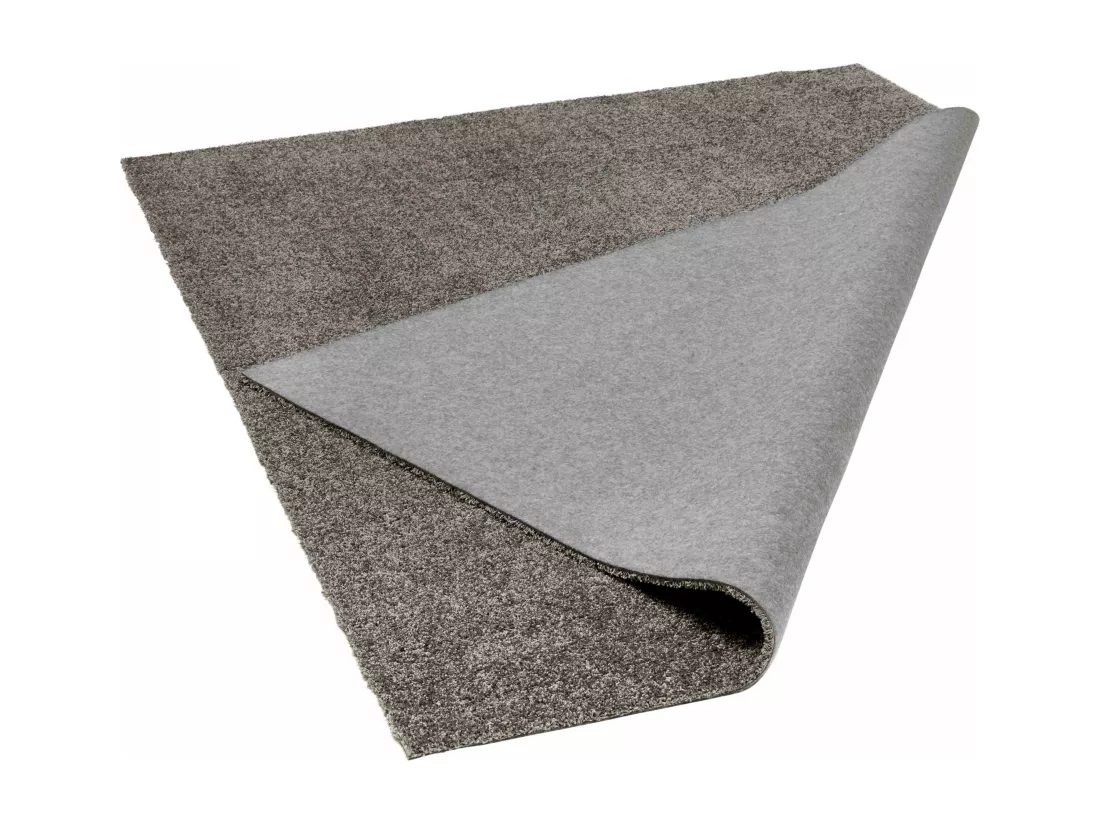 Tapis uni à poils longs en polypropylène 200 x 290 cm gris