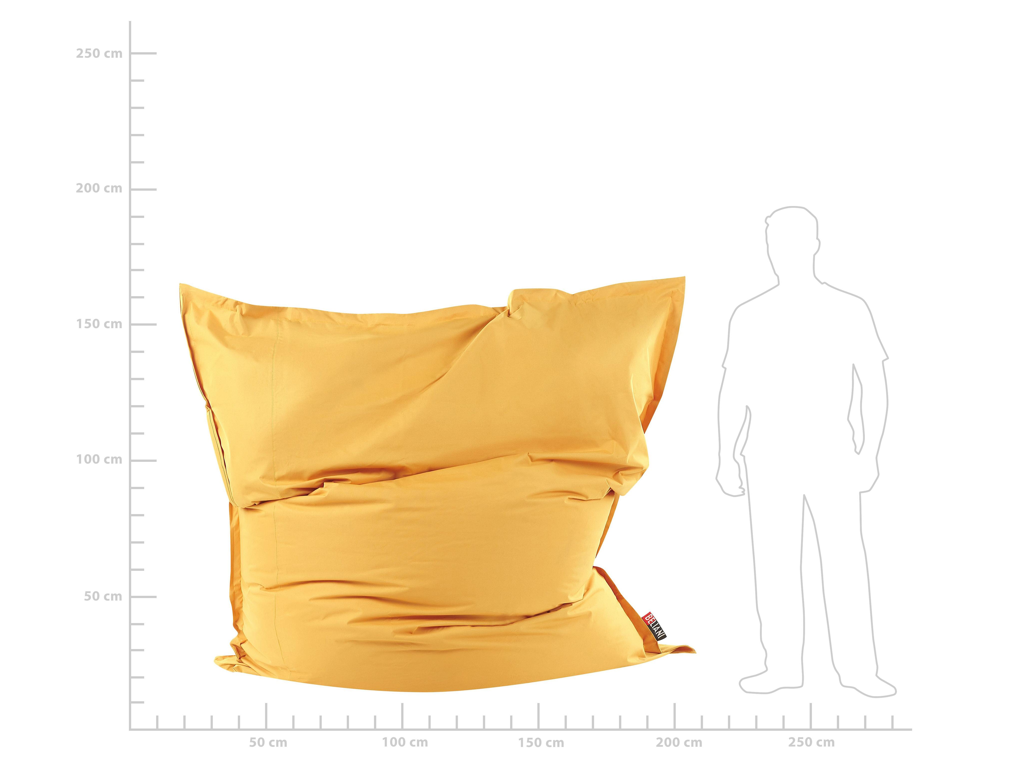 Zitzak 600 L FUZZY 180 cm 230 cm Geel
