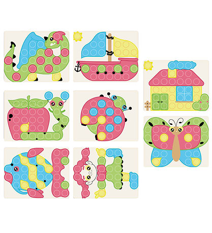 Quercetti Stabmosaik - Fantacolor Junior 3D - 58 Teile - 84190