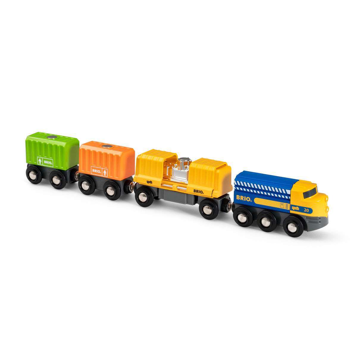BRIO Spiel Güterzug mit drei Waggons