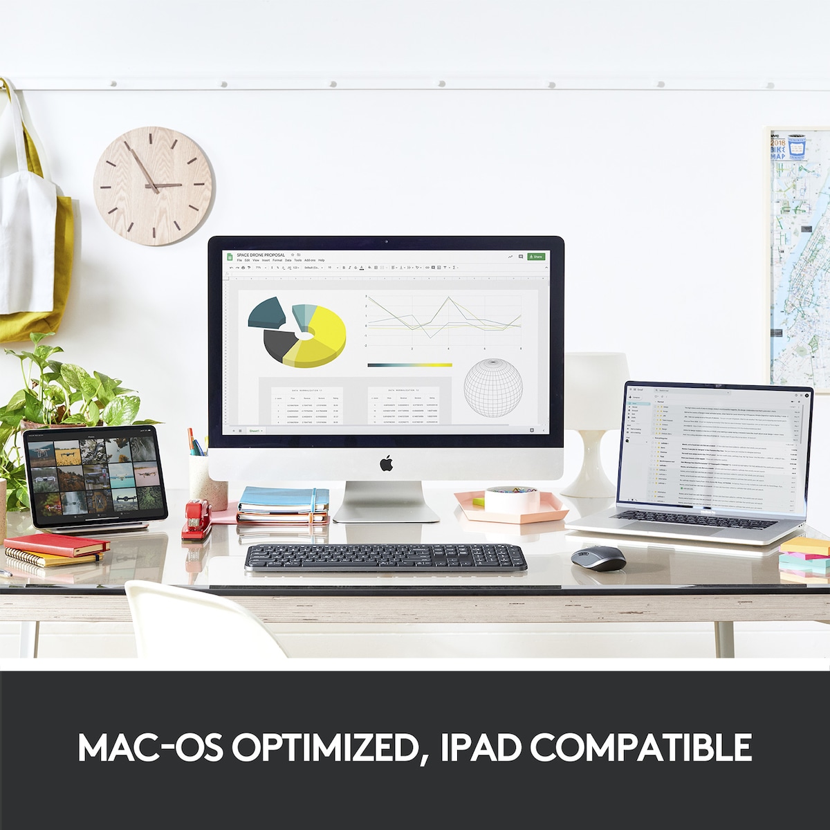 Logitech MX Anywhere 3 trådløs mus til Mac (lys grå)