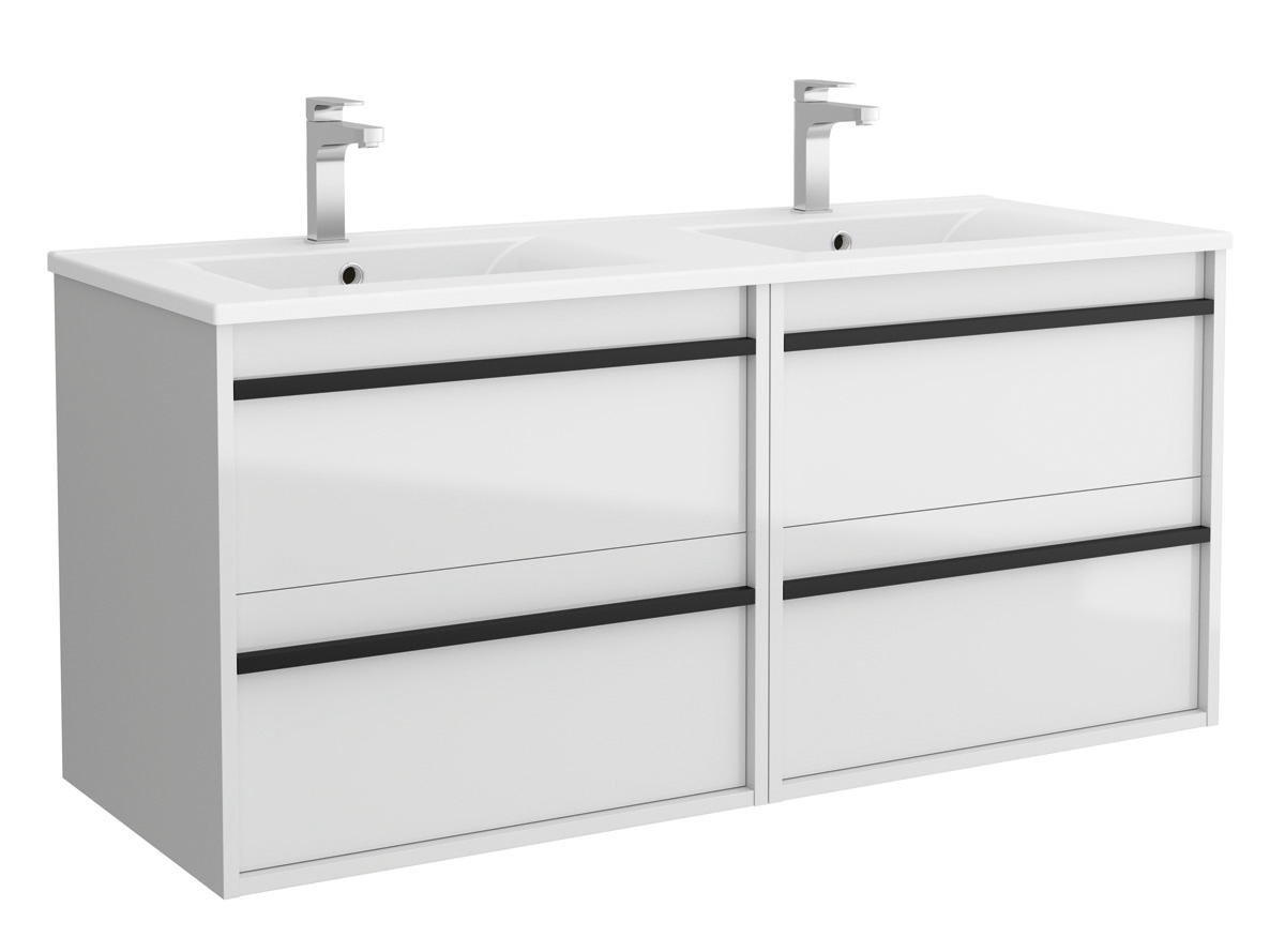 Muebles Resh Badkamermeubel wit hoogglans 120cm
