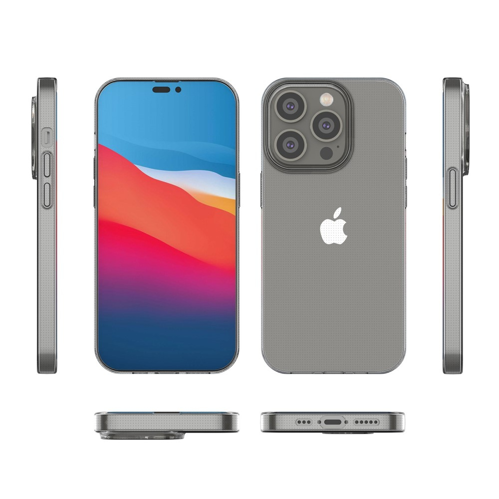 iPhone 14 Pro Gummi Case Hülle Slim Design 1.0 mm - Transparent