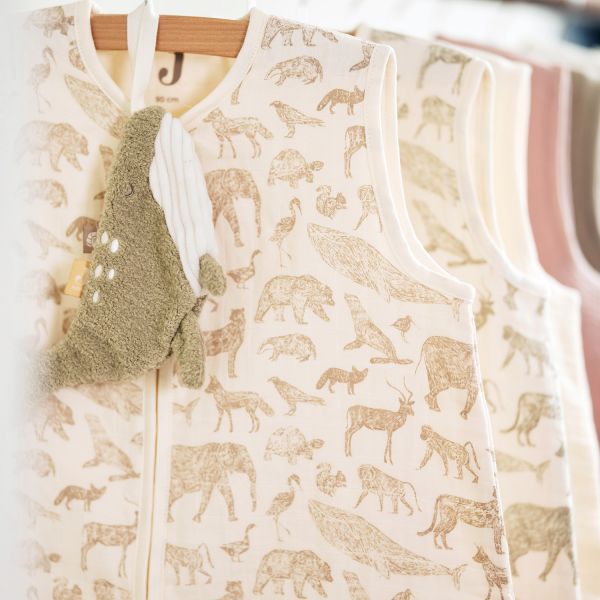 Jollein Animals Hydrofiel Slaapzak - 70 cm - Nougat