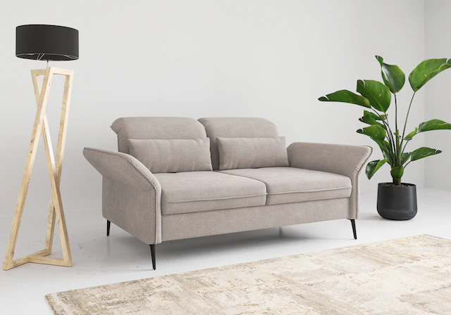 sit&more 2,5-Sitzer »Emely, inkl. Sitztiefenverstellung« wahlweise mit Bettfunktion, Kopf- & Armteilverstellung