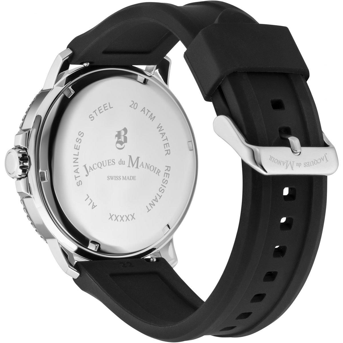 JDM Military Mens Tango Black Silicone Green Dial Watch