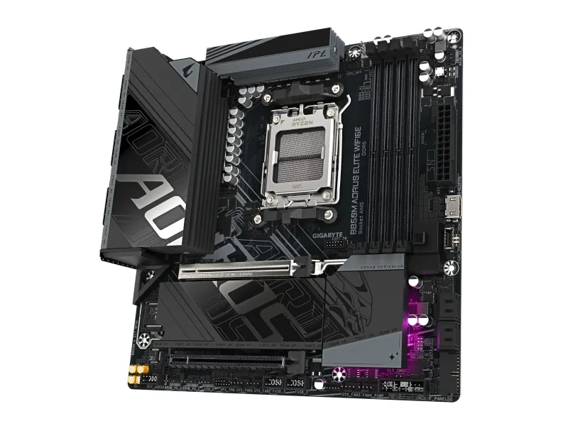 GIGABYTE B850M AORUS ELITE WIFI6E, AMD, Sokkel AM5, AMD Ryzen 7000 Series, AMD Ryzen 8000 Series, AMD Ryzen 9000 Series, Sokkel AM5, DDR5-SDRAM, 256 GB