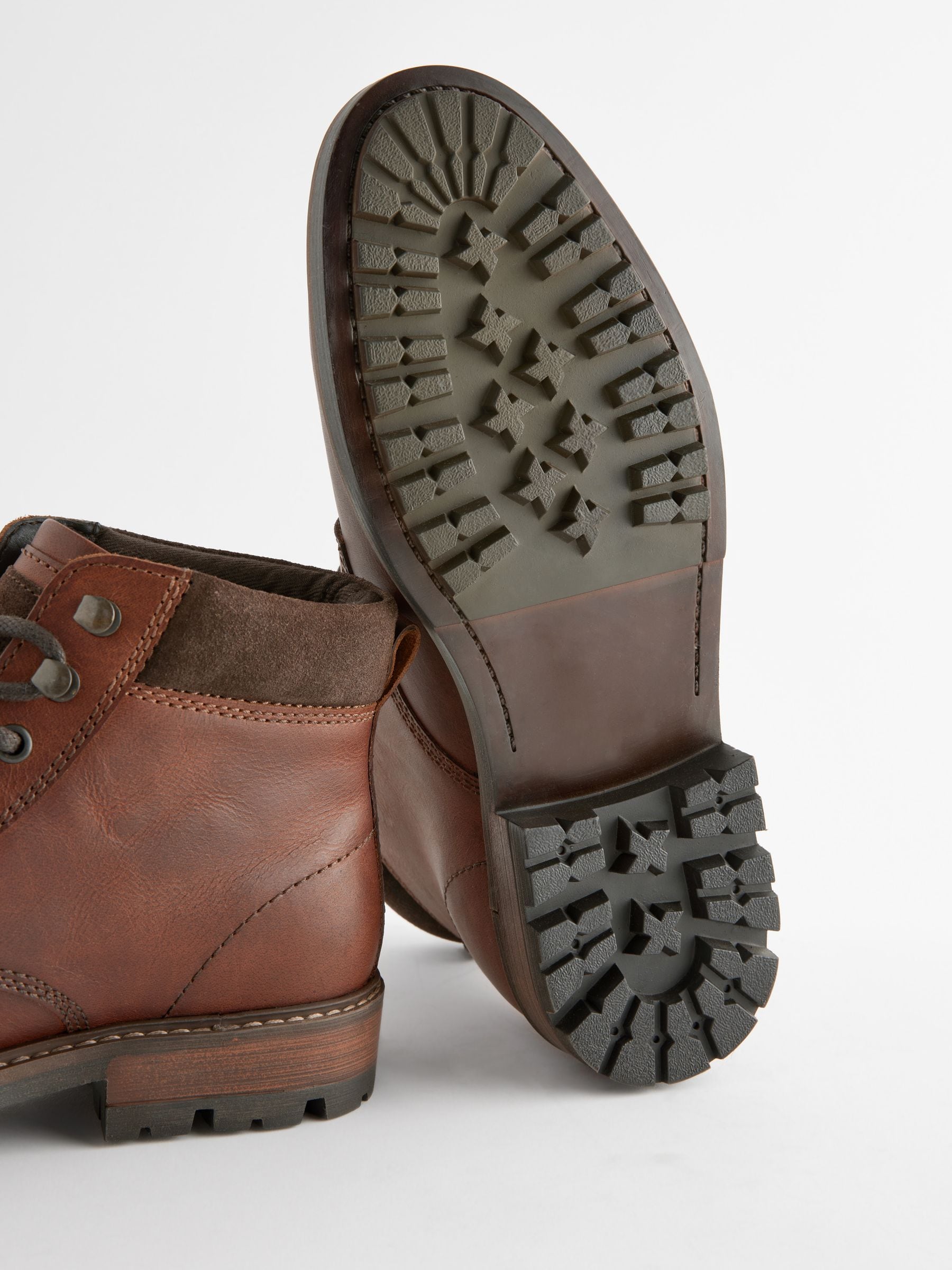 Lichtbruin - Leren hoge schoenen