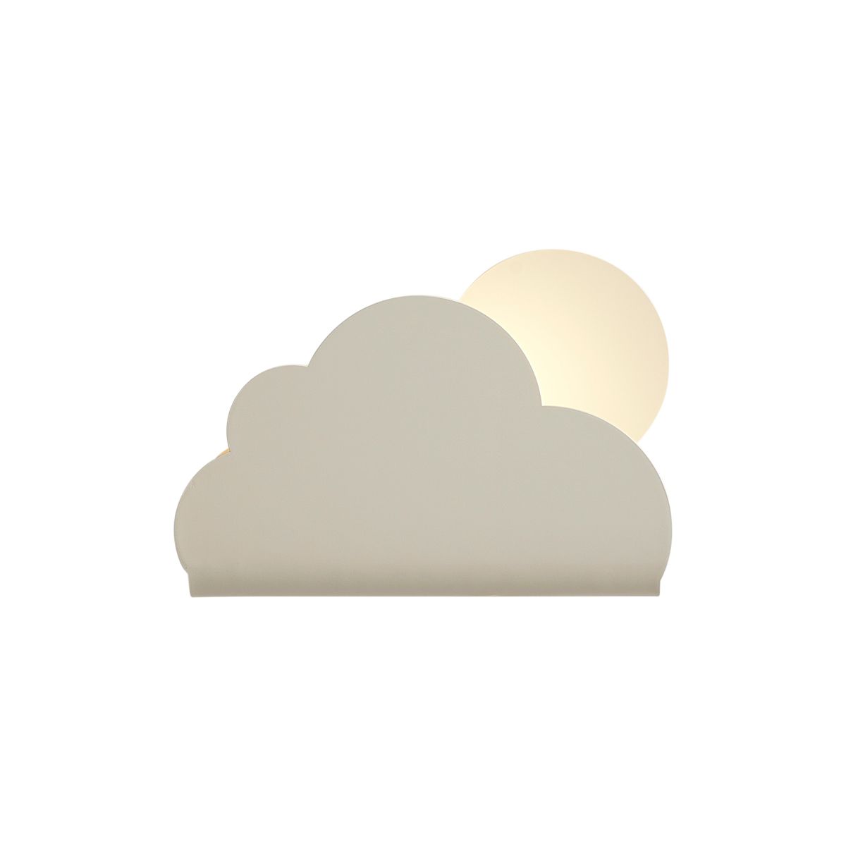 Kinder wandlamp beige wolk met zon - Cloudy