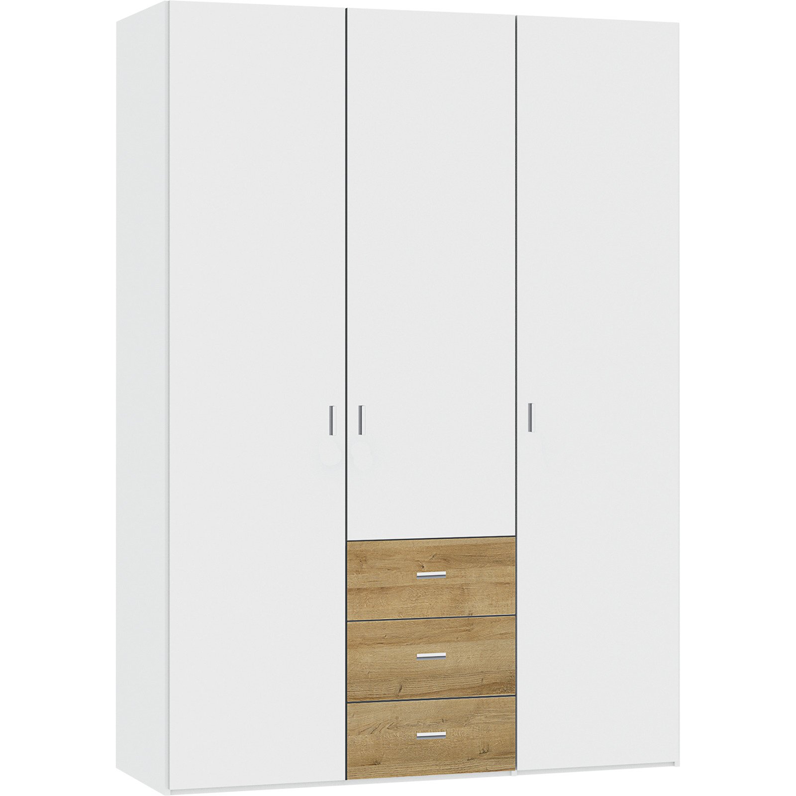 Schrank Schweizer 300 Eiche Natur weiss