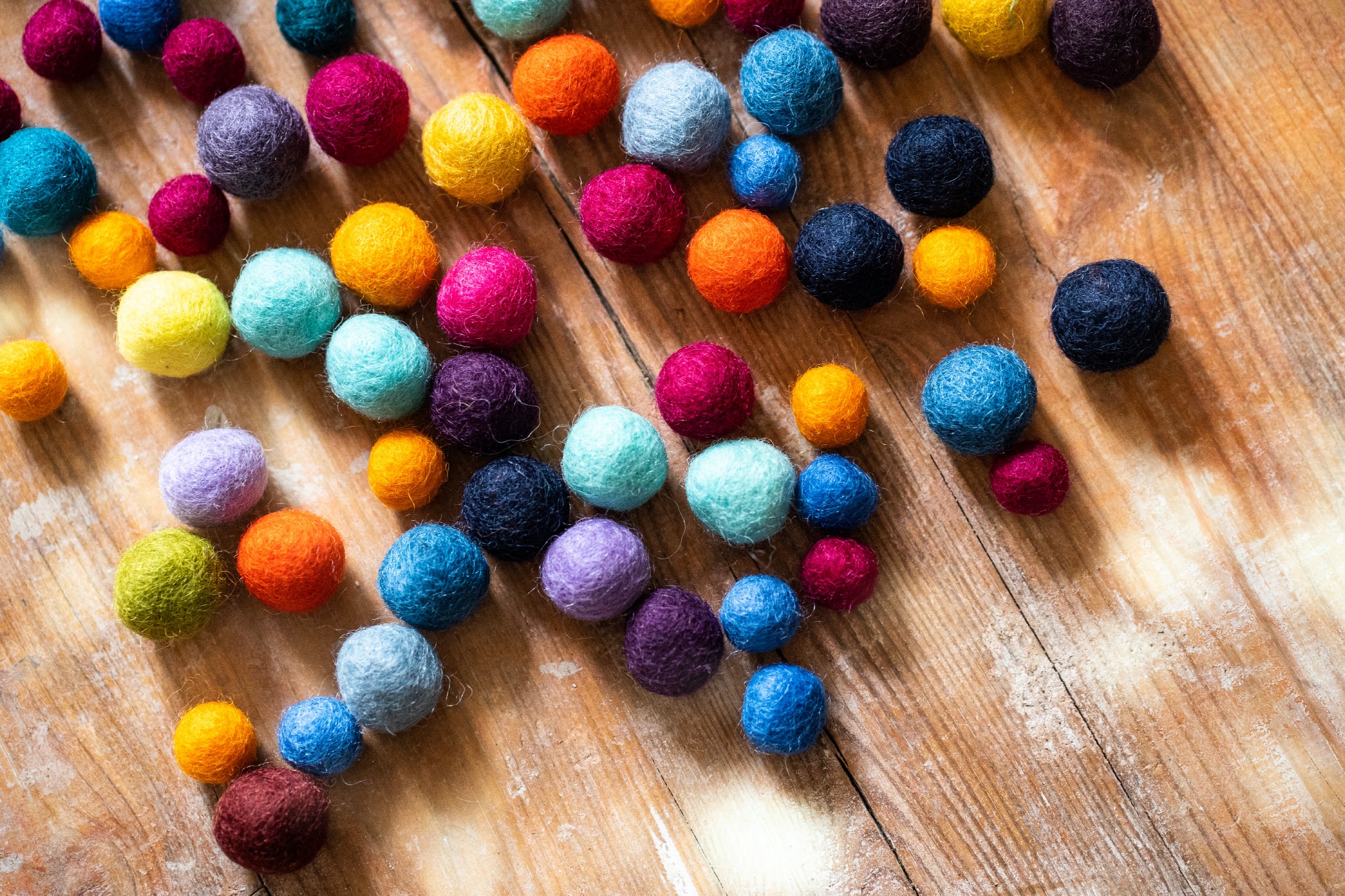 Filz-Pompons, multicolor, Ø 15 mm günstig bestellen